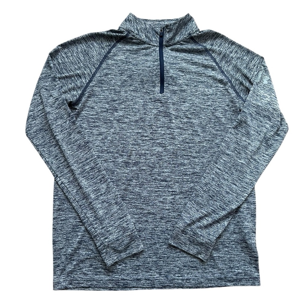 UNDER ARMOUR Heat Gear gray/black loose fit 1/4 zip pullover size Medium